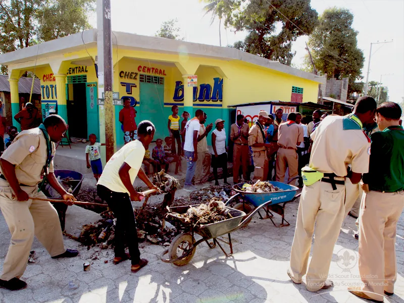 For Founder's Day all Scouts were doing community projects!