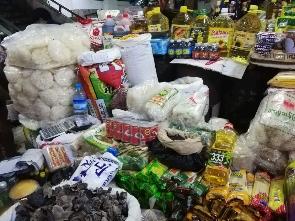 Supplies gathered by Rover Scouts to distribute to affected communities