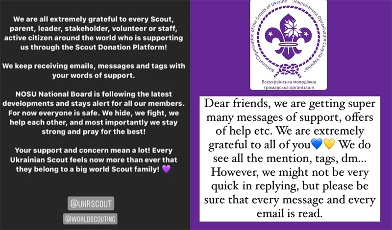 Ukraine Scout Thank you