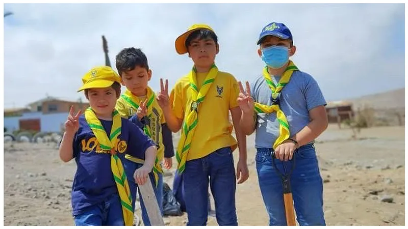 Cub Scouts taking climate action in Chile