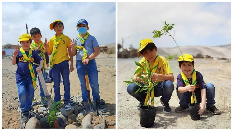 Cub Scouts taking climate action in Chile