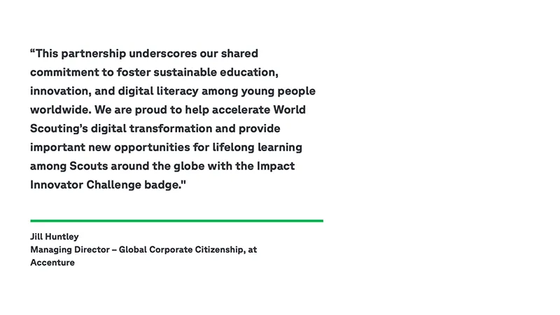 World Scouting and Accenture partner for sustainable development to propel digital and lifelong learning for Scouts worldwide