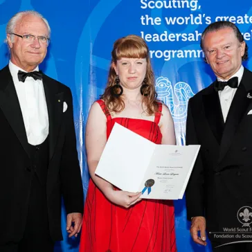 Mrs Marie Louise Lövgren (SE) presented to His Majesty as a new BP Fellow